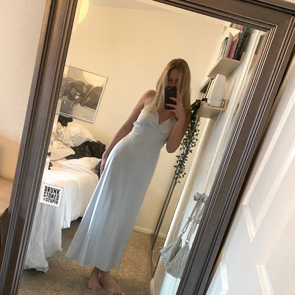 LIONESS GORGEOUS BLUE SILKY DRESS👑